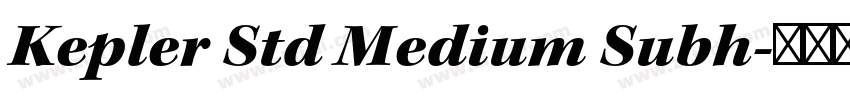 Kepler Std Medium Subh字体转换